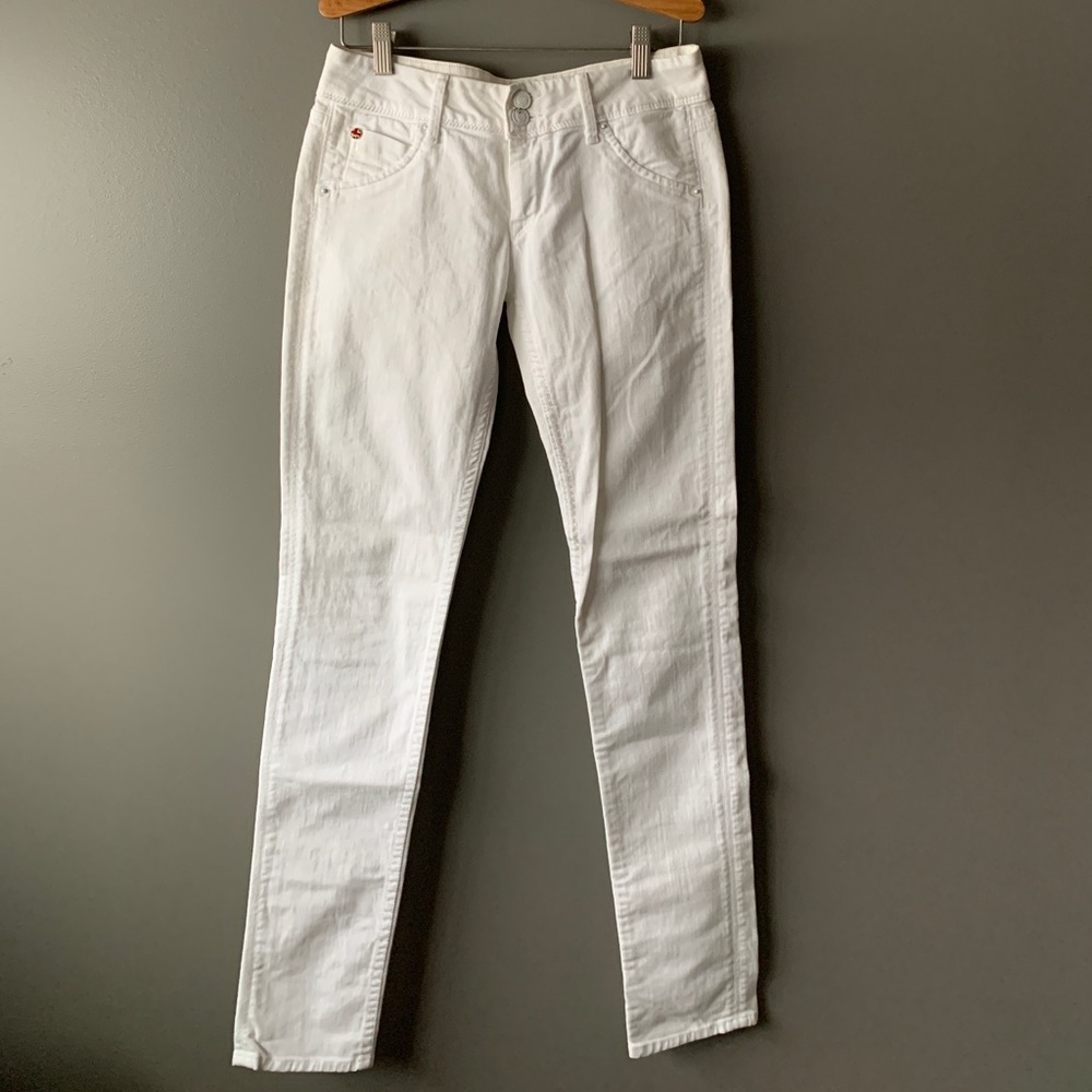 Hudson Jeans white skinny jeans